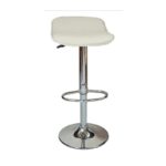 Σκαμπό Μπάρ 2τμχ Bar3 Κρεμ Pvc 38x38x85εκ.