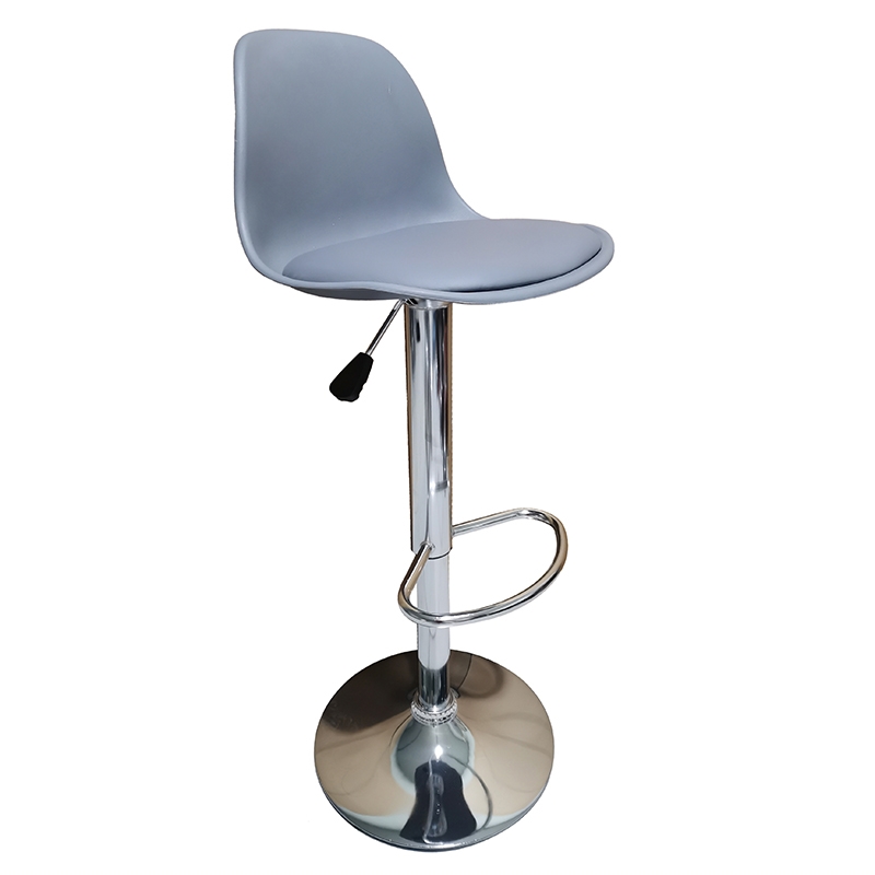 0008928 Σκαμπό Μπάρ 2τμχ Bar92 Γκρί Pu/Pp 37x33x102εκ. - Image 1