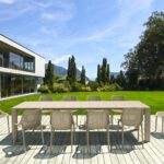 Σετ Τραπεζαρίας 11τμχ Vegas Air Taupe 100X260/300Χ75εκ.