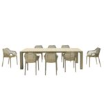 Σετ Τραπεζαρίας 9τμχ Vegas Air XL Taupe 100X260/300Χ75εκ. - Image 5