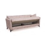 AMELIA LIGHT BROWN ΥΦΑΣΜΑ 3ΘΕΣΙΟΣ ΚΑΝΑΠΕΣ/ΚΡΕΒΑΤΙ ΜΕ ΑΠΟΘ.ΧΩΡΟ 210X80εκ. - Image 4