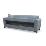 MELINA GREY ΥΦΑΣΜΑ 3ΘΕΣΙΟΣ ΚΑΝΑΠΕΣ/ΚΡΕΒΑΤΙ ΜΕ ΑΠΟΘ.ΧΩΡΟ 210X80εκ. - Image 4