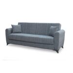 MELINA GREY ΥΦΑΣΜΑ 3ΘΕΣΙΟΣ ΚΑΝΑΠΕΣ/ΚΡΕΒΑΤΙ ΜΕ ΑΠΟΘ.ΧΩΡΟ 210X80εκ. - Image 5