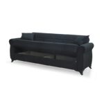 LENA BLACK ΥΦΑΣΜΑ 3ΘΕΣΙΟΣ ΚΑΝΑΠΕΣ/ΚΡΕΒΑΤΙ ΜΕ ΑΠΟΘ.ΧΩΡΟ 210X80εκ. - Image 4