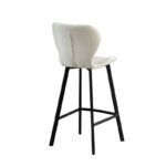 Σκαμπό Μπάρ 2τμχ Martin 73εκ. Off White Ύφασμα 45x49x73-106εκ. - Image 3