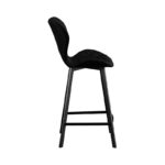 Σκαμπό Μπάρ 2τμχ Martin 66εκ. Μαύρο Ύφασμα 45x49x66-98εκ. - Image 2