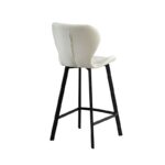 Σκαμπό Μπάρ 2τμχ Martin 66εκ. Off White Ύφασμα 45x49x66-98εκ. - Image 3