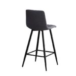 Σκαμπό Μπάρ 4τμχ Nero Γκρί Ύφασμα 47x49x72-104εκ. - Image 3