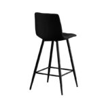 Σκαμπό Μπάρ 4τμχ Nora Μαύρο Ύφασμα 47x49x72-104εκ. - Image 3