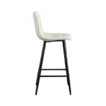 Σκαμπό Μπάρ 4τμχ Nora Off White Ύφασμα 47x49x72-104εκ. - Image 2