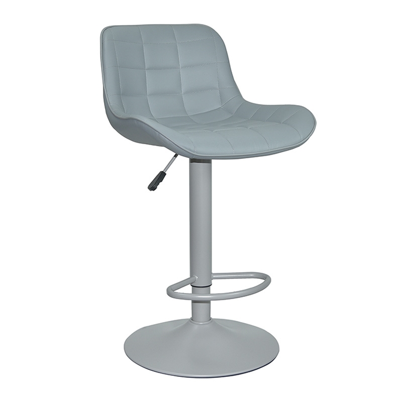 0010331 Σκαμπό Μπάρ 2τμχ Bar93 Grey Pu 48x50x106εκ. - Image 1