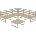 MYKONOS ΓΩΝΙΑ SET TAUPE ΧΩΡΙΣ ΜΑΞΙΛΑΡΙΑ ΠΟΛ/ΝΙΟΥ (+ΤΡΑΠ.65εκ.)