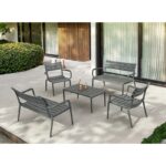 PARIS ΚΑΝΑΠΕΣ DARK GREY 116X70X75εκ. ΠΟΛ/ΝΙΟΥ - Image 5