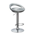 Σκαμπό Μπάρ 2τμχ Bar18 Ασημί Abs 46x39x97εκ.