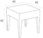 MIAMI WHITE ΤΡΑΠΕΖΙ 45Χ45Χ45εκ. ΠΟΛ/ΝΙΟΥ - Image 4