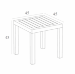 OCEAN TAUPE ΤΡΑΠΕΖΙ 45Χ45Χ45εκ. ΠΟΛ/ΝΙΟΥ - Image 4