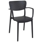 Σετ Τραπεζαρίας 5τμχ Ares Loft Black 140Χ80Χ75εκ. - Image 2