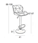 Σκαμπό Μπάρ 2τμχ Bar86 Margo Μπέζ Pu 41x51x108εκ. - Image 2