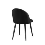 Καρέκλα Τραπεζαρίας Μεταλλική 4τμχ Rio Μαύρο/Μαύρο Ύφασμα 47X53.5X49-80εκ. - Image 3