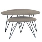 NANCY ΚΑΡΥΔΙ MDF ΣΕΤ 2 ΤΡΑΠΕΖΑΚΙΑ