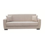 ANIMA LIGHT BROWN ΥΦΑΣΜΑ 3ΘΕΣΙΟΣ ΚΑΝΑΠΕΣ/ΚΡΕΒΑΤΙ ΜΕ ΑΠΟΘ.ΧΩΡΟ 210X80εκ. - Image 2