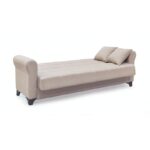 AZUR LIGHT BROWN ΥΦΑΣΜΑ 3ΘΕΣΙΟΣ ΚΑΝΑΠΕΣ/ΚΡΕΒΑΤΙ ΜΕ ΑΠΟΘ.ΧΩΡΟ 210X80εκ. - Image 3