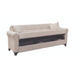 AZUR LIGHT BROWN ΥΦΑΣΜΑ 3ΘΕΣΙΟΣ ΚΑΝΑΠΕΣ/ΚΡΕΒΑΤΙ ΜΕ ΑΠΟΘ.ΧΩΡΟ 210X80εκ. - Image 4