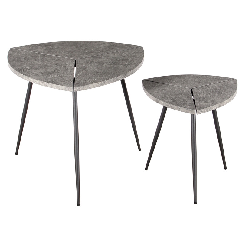 0012428 INDY SET CEMENT COLOR ΤΡΑΠΕΖΙ ΣΑΛΟΝΙΟΥ - Image 1