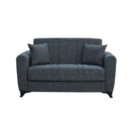 MELINA DARK GREY ΥΦΑΣΜΑ 2ΘΕΣΙΟΣ ΚΑΝΑΠΕΣ/ΚΡΕΒΑΤΙ ΜΕ ΑΠΟΘ.ΧΩΡΟ 150Χ80εκ. - Image 2