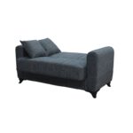 MELINA DARK GREY ΥΦΑΣΜΑ 2ΘΕΣΙΟΣ ΚΑΝΑΠΕΣ/ΚΡΕΒΑΤΙ ΜΕ ΑΠΟΘ.ΧΩΡΟ 150Χ80εκ. - Image 3