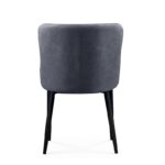 Καρέκλα Τραπεζαρίας Μεταλλική 2τμχ Lion Grey Ύφασμα 48x55x50-86εκ. - Image 4