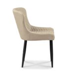 Καρέκλα Τραπεζαρίας Μεταλλική 2τμχ Lion Beige Ύφασμα 48x55x50-86εκ. - Image 3