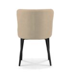 Καρέκλα Τραπεζαρίας Μεταλλική 2τμχ Lion Beige Ύφασμα 48x55x50-86εκ. - Image 4