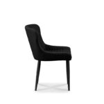 Καρέκλα Τραπεζαρίας Μεταλλική 2τμχ Lion Black Ύφασμα 48x55x50-86εκ. - Image 3