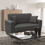 ANIMA DARK GREY ΥΦΑΣΜΑ 2ΘΕΣΙΟΣ ΚΑΝΑΠΕΣ/ΚΡΕΒΑΤΙ ΜΕ ΑΠΟΘ.ΧΩΡΟ 150Χ80εκ.