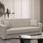 ROVER LIGHT BROWN ΥΦΑΣΜΑ 3ΘΕΣΙΟΣ ΚΑΝΑΠΕΣ/ΚΡΕΒΑΤΙ ΜΕ ΑΠΟΘ.ΧΩΡΟ 210X80εκ.