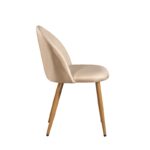 Καρέκλα Τραπεζαρίας Μεταλλική 4τμχ Rio Φυσικό/Beige Ύφασμα 47X53.5X49-80εκ. - Image 2