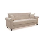 LENA LIGHT BROWN ΥΦΑΣΜΑ 3ΘΕΣΙΟΣ ΚΑΝΑΠΕΣ/ΚΡΕΒΑΤΙ ΜΕ ΑΠΟΘ.ΧΩΡΟ 210X80εκ. - Image 5