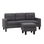 LIANA S DARK GREY ΥΦΑΣΜΑ ΓΩΝΙΑ 185Χ126X84εκ. - Image 3