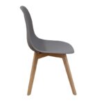 Καρέκλα Τραπεζαρίας Ξύλινη 4τμχ Loft Plus Γκρί PP 46x46x41-81εκ. - Image 3