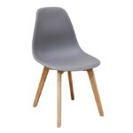 Καρέκλα Τραπεζαρίας Ξύλινη 4τμχ Loft Plus Γκρί PP 46x46x41-81εκ.