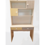 Γραφείο με επικαθήμενη εταζέρα σε χρώμα λευκό (106x60x190cm)