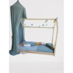 Κρεβάτι montessori house φυσικό πεύκο για στρώμα 70x140cm - Image 2