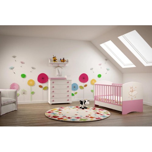 luxury-baby-room-fenia.jbg-500x500 Βρεφικό κρεβατάκι Φένια διαιρούμενο 82x150x95cm - Image 1