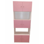 Βιβλιοθήκη λεύκη-ροζ 60x30x190cm
