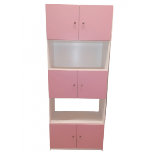 vivliothiki-500x500 Βιβλιοθήκη λεύκη-ροζ 60x30x190cm - Image 1