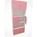 Βιβλιοθήκη λεύκη-ροζ 60x30x190cm - Image 2